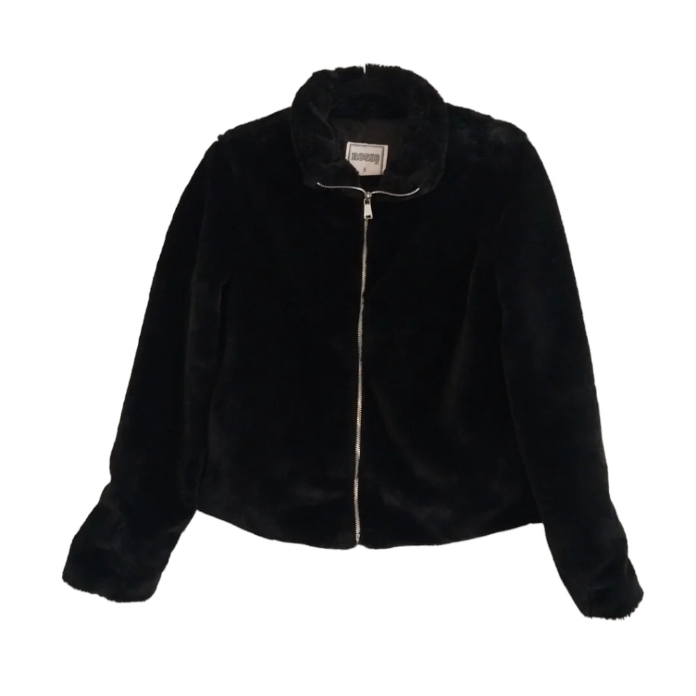 Rosio USA fuzzy jacket black size small women's coat